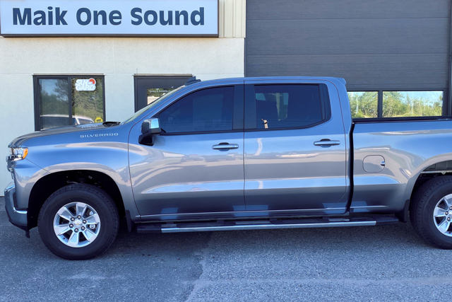 Chevrolet 2021 Silverado with professional window tint in North Bay